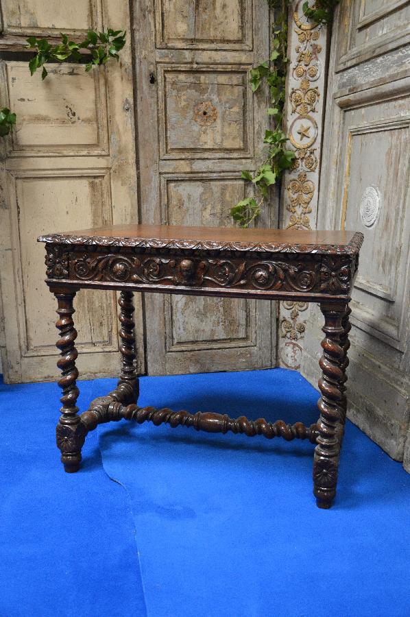 table bureau torsadee de style louis xiii FAE527