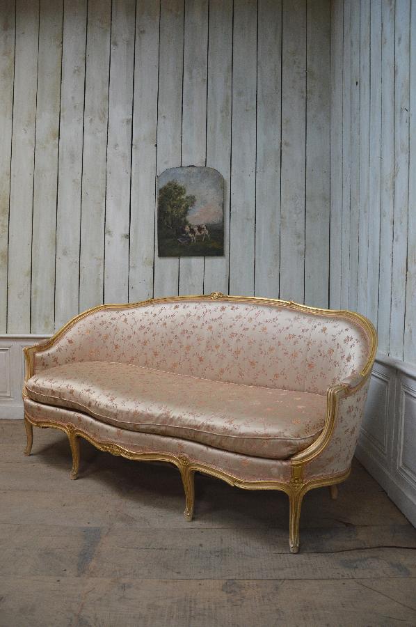 canape peint et dore de style louis xv FAE299