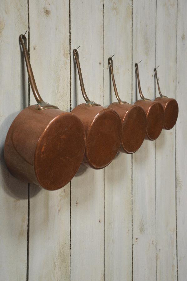 serie de 5 casseroles en cuivre FAE336