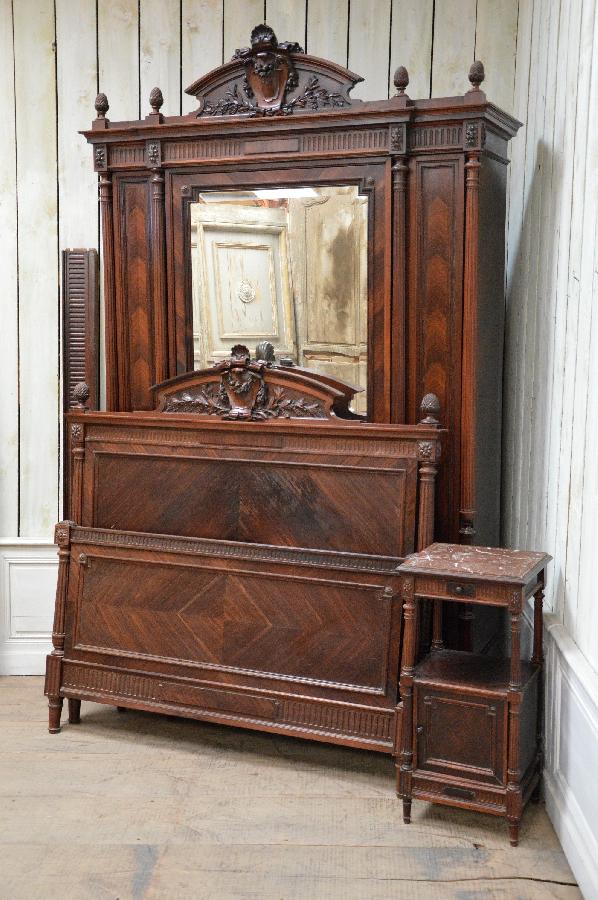 chambre a coucher 3 pieces en palissandre FAE482