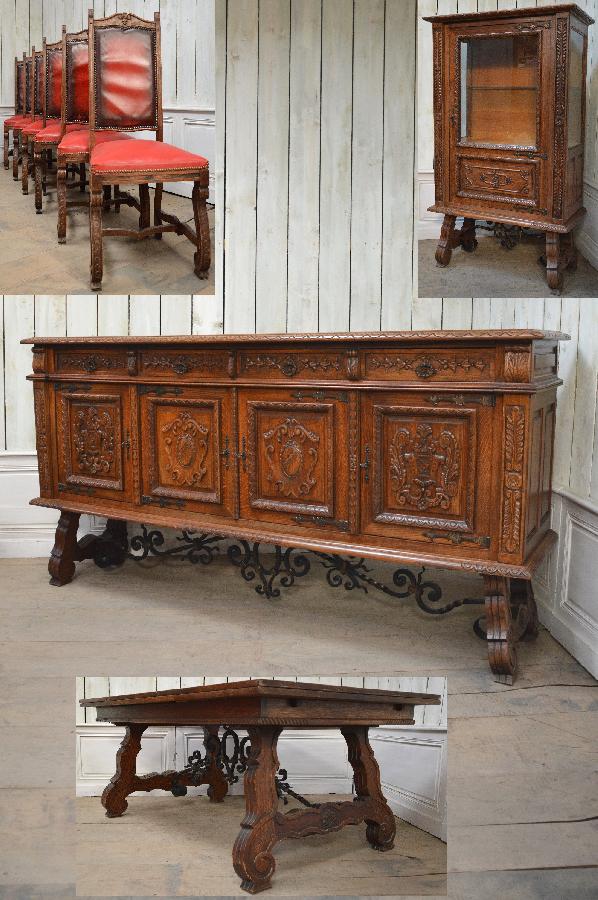Renaissance spanish sideboard Classic Natural Wood
