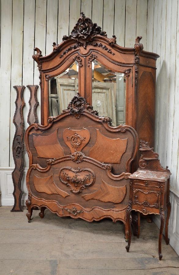 rosewood bedromm set louis xv style FAE583