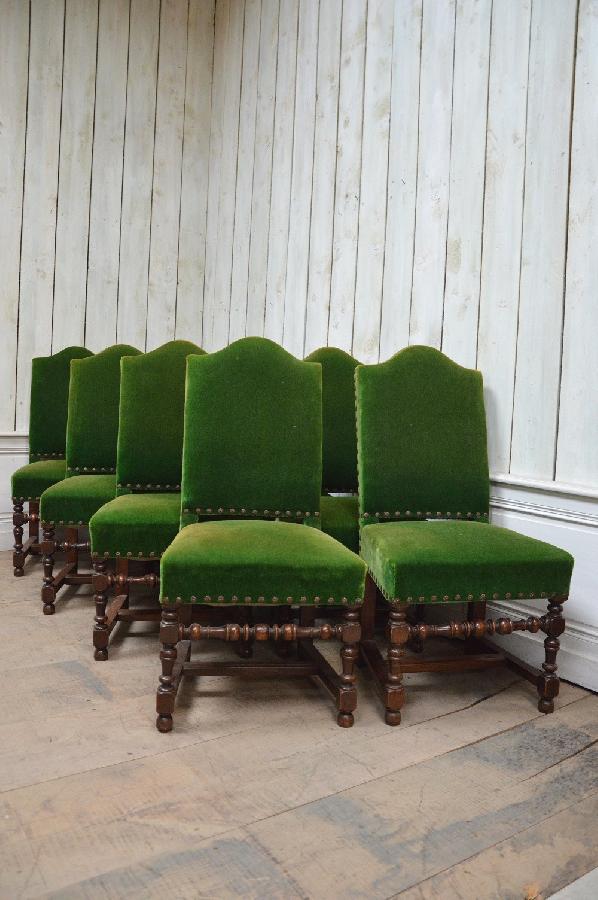 set of 8 chairs louis xiii style FAE479