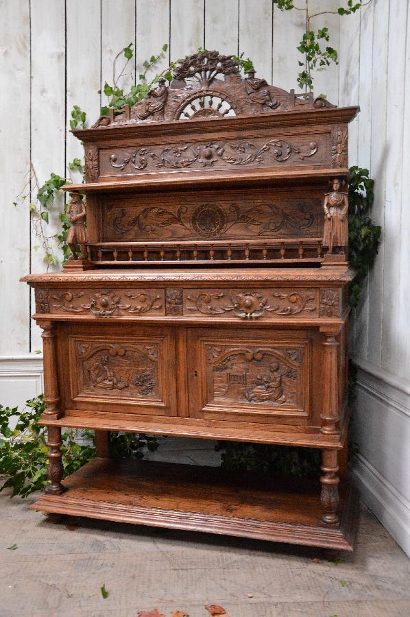 breton server with marble top FAE498