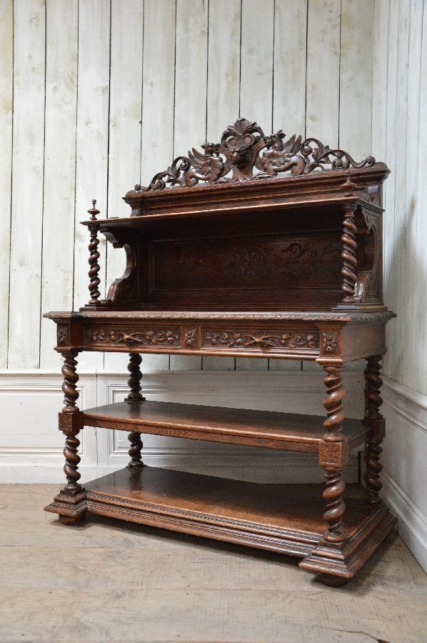 oak server with 2 drawers FAE404
