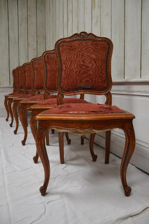 french antique set of 6 chairs FAE484