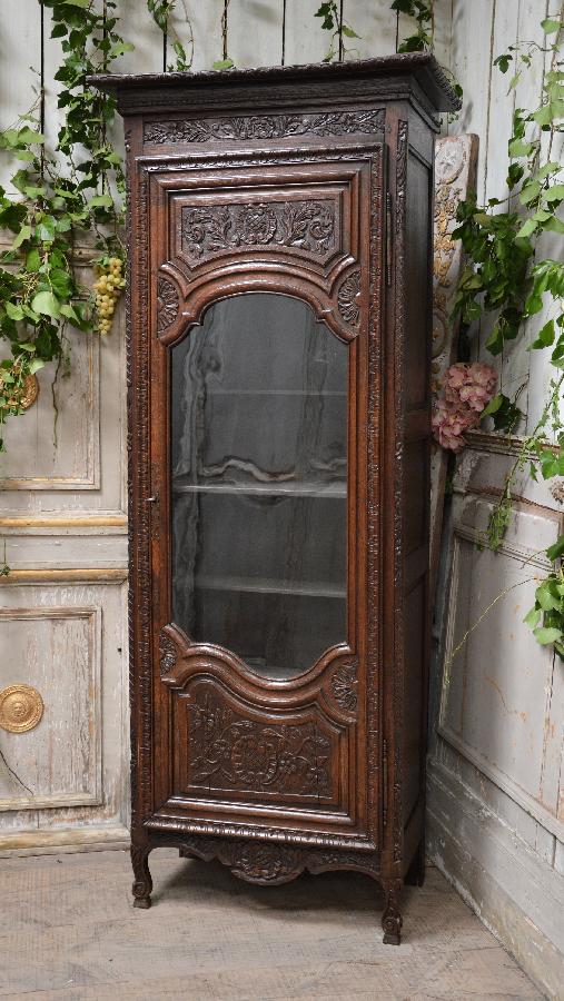 oak vitrine regence style FAE460