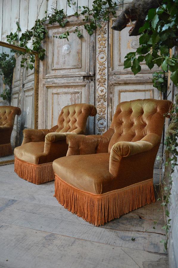 pair of napoleon iii armchairs FAE443