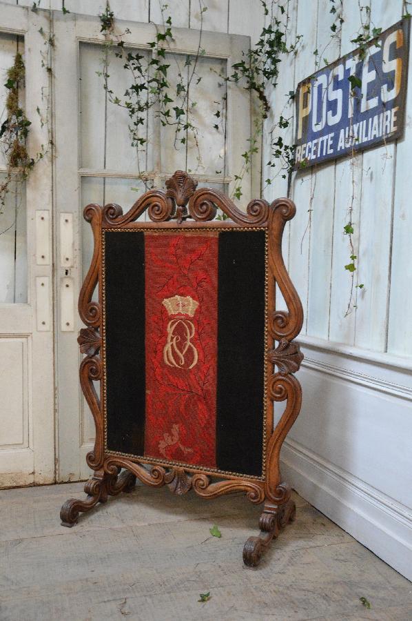 walnut fireplace screen FAE478