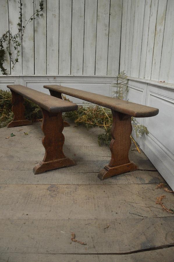 pair of oak bench FAE555