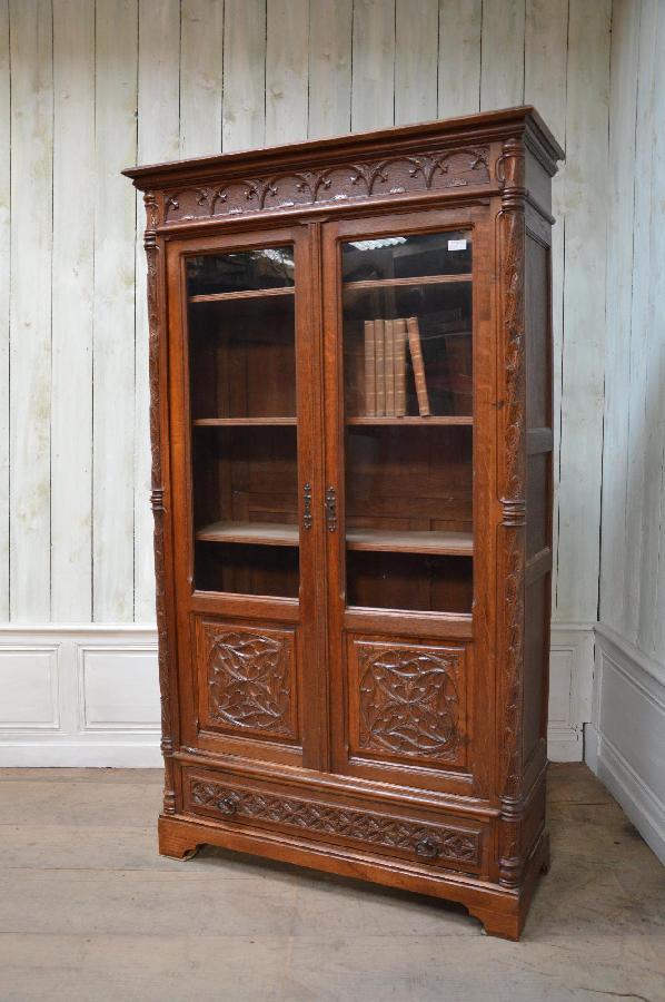 French Antique Exports Your Search, Antique French Bookcase With Glass Doors